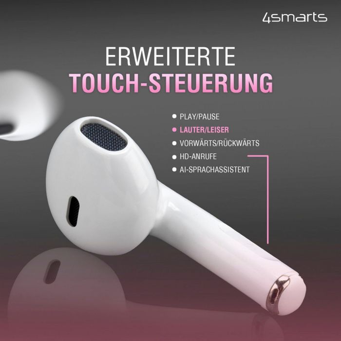 4smarts SkyPods Pro Headset (Active Noise Cancelling (ANC), Sprachsteuerung, Google Assistant, Siri, Bluetooth), 4.0, Newsletter anmelden & Vorteile sichern