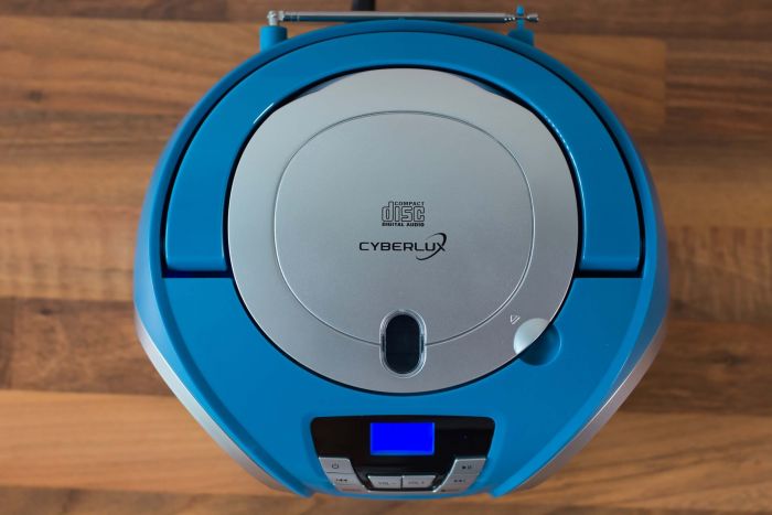 Cyberlux CL-900 tragbarer CD-Player (CD, Kinder CD Player tragbar, Boombox, Musikbox, LED-Disco-Beleuchtung, FM Radio mit MP3 USB), 4.5, Newsletter anmelden & Vorteile sichern