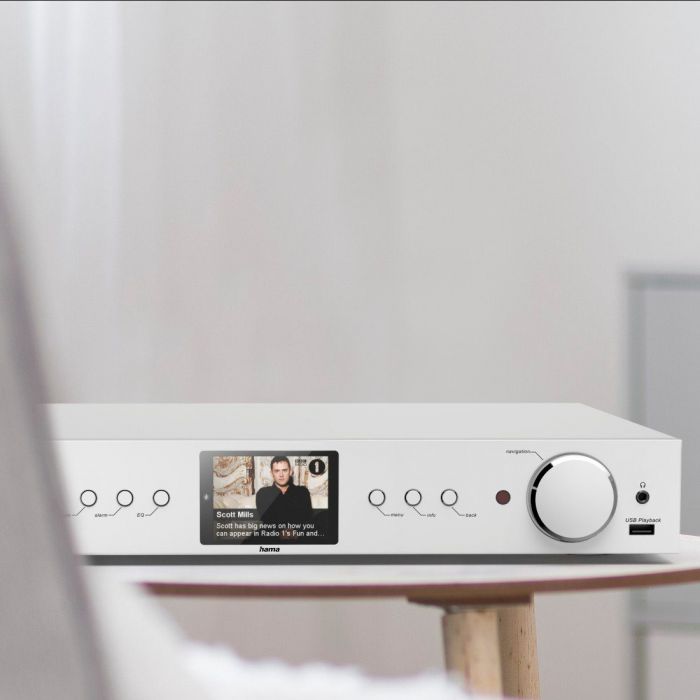 Hama HiFi-Tuner DIT2105SBTX DAB+/Internetradio/Bluetooth® RX & TX/Ap Silber Tuner (WLAN), Newsletter anmelden & Vorteile sichern