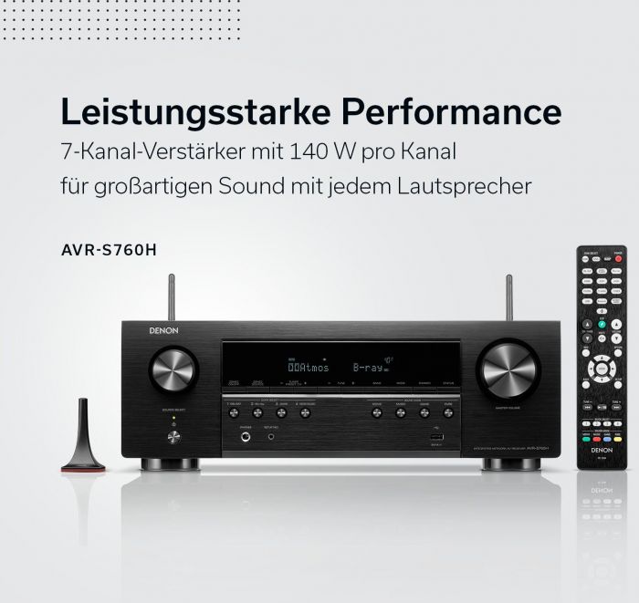 Denon AVR-S760H 8K- 7.2 Heimkinosystem (Bluetooth, LAN (Ethernet), WLAN), 4.5, Newsletter anmelden & Vorteile sichern