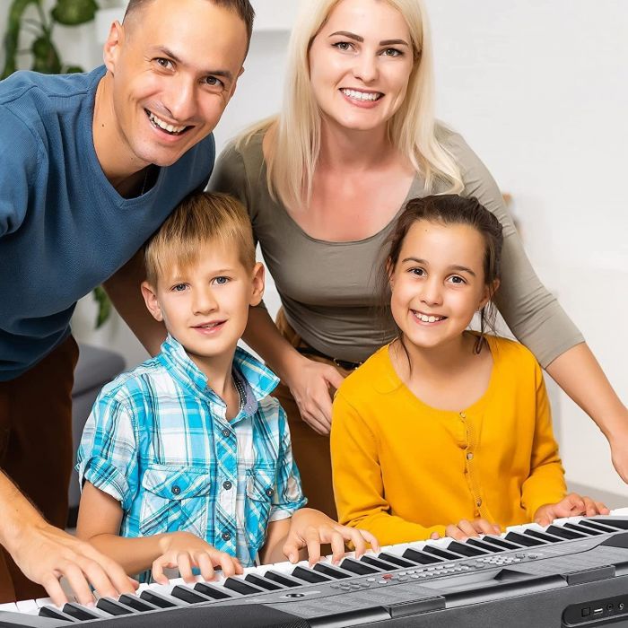 MVPower Digitalpiano 61 Tasten, mit Notenstander Mikrofon, 61 Tasten Klavier Keyboard, 5.0, Newsletter anmelden & Vorteile sichern