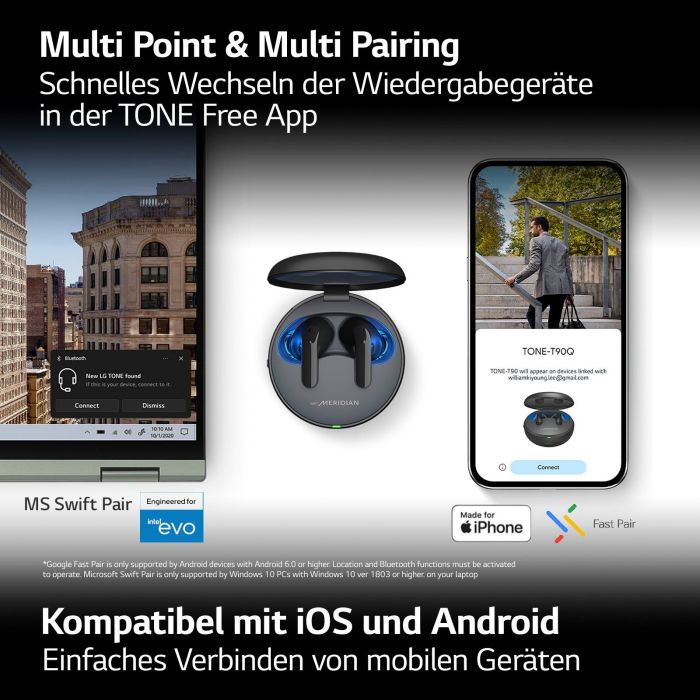 LG TONE Free DT90Q wireless In-Ear-Kopfhorer, LG TONE Free DT90Q | Dolby Atmos®, 4.0, Newsletter anmelden & Vorteile sichern