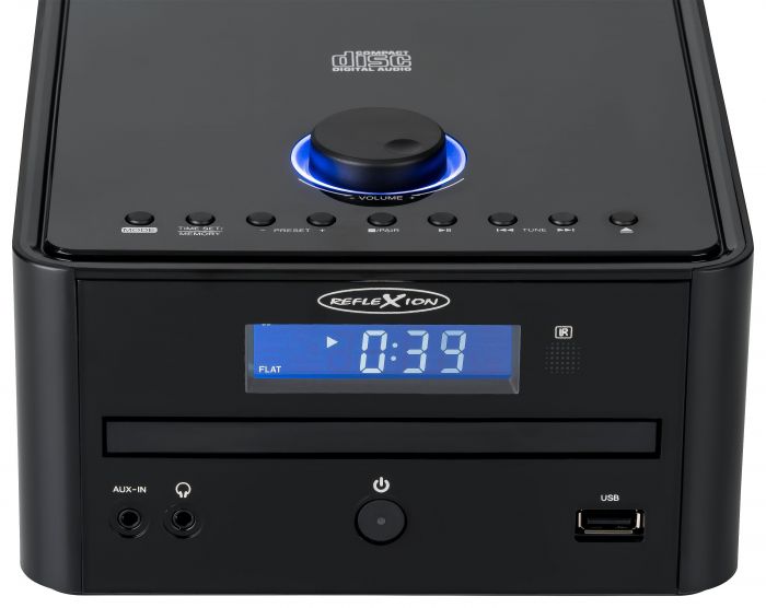 Reflexion HIF79FM Microanlage (UKW, USB, MP3/CD, und Bluetooth, 32,00 W, Alarm, Uhr, Sleep-Funktion), 5.0, Newsletter anmelden & Vorteile sichern