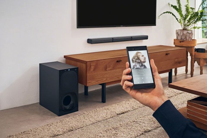 Sony HT-S40R Kanal- 5.1 Soundbar (Bluetooth, 600 W, inkl. kabelgebundenem Subwoofer, kabellosen Rear-Lautsprechern), 5.1-Kanal-Home-Entertainment mit kabellosen Rear-Lautsprechern | HT-S40R, 4.5, Newsletter anmelden & Vorteile sichern