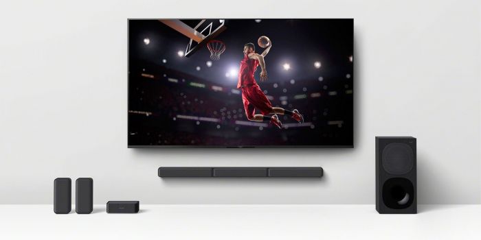 Sony HT-S40R Kanal- 5.1 Soundbar (Bluetooth, 600 W, inkl. kabelgebundenem Subwoofer, kabellosen Rear-Lautsprechern), 5.1-Kanal-Home-Entertainment mit kabellosen Rear-Lautsprechern | HT-S40R, 4.5, Newsletter anmelden & Vorteile sichern