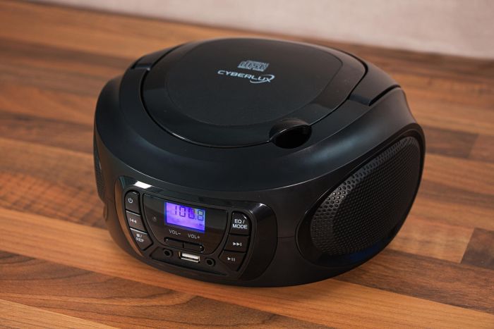 Cyberlux CL-600 tragbarer CD-Player (CD, Kinder CD Player tragbar, Boombox, Musikbox, FM Radio mit MP3 USB), 4.0, Newsletter anmelden & Vorteile sichern