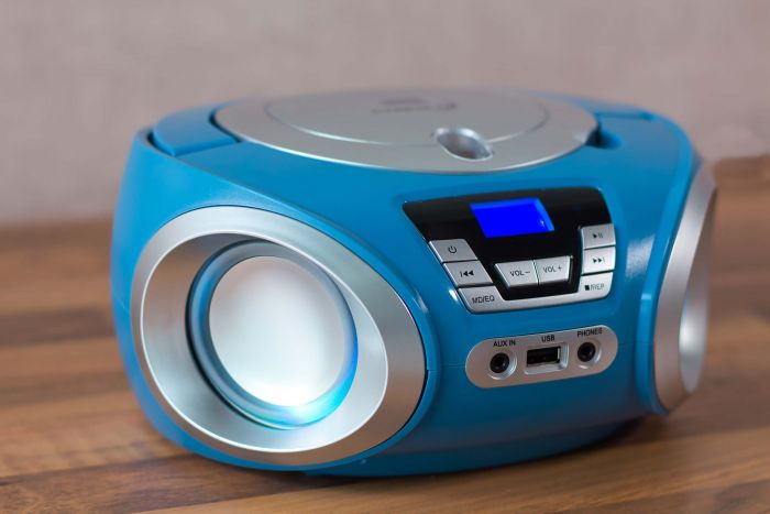 Cyberlux CL-900 tragbarer CD-Player (CD, Kinder CD Player tragbar, Boombox, Musikbox, LED-Disco-Beleuchtung, FM Radio mit MP3 USB), 4.5, Newsletter anmelden & Vorteile sichern