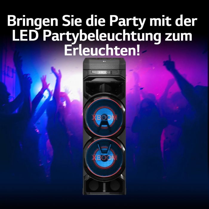 LG XBOOM RNC9 Stereo Party-Lautsprecher (Bluetooth), LG XBOOM RNC9 Party Speaker, Newsletter anmelden & Vorteile sichern