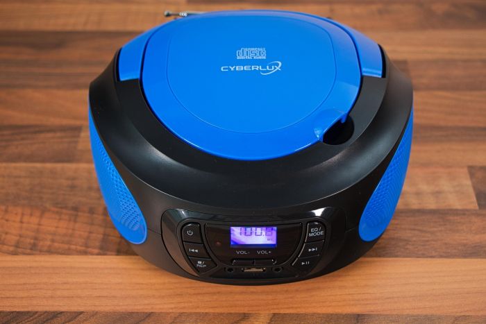 Cyberlux CL-610 tragbarer CD-Player (CD, Kinder CD Player tragbar, Boombox, Musikbox, FM Radio mit MP3 USB), 4.0, Newsletter anmelden & Vorteile sichern