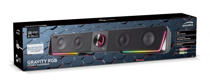 Speedlink GRAVITY RGB Stereo Soundbar (Bluetooth), 5.0, Newsletter anmelden & Vorteile sichern