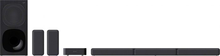 Sony HT-S40R Kanal- 5.1 Soundbar (Bluetooth, 600 W, inkl. kabelgebundenem Subwoofer, kabellosen Rear-Lautsprechern), 5.1-Kanal-Home-Entertainment mit kabellosen Rear-Lautsprechern | HT-S40R, 4.5, Newsletter anmelden & Vorteile sichern