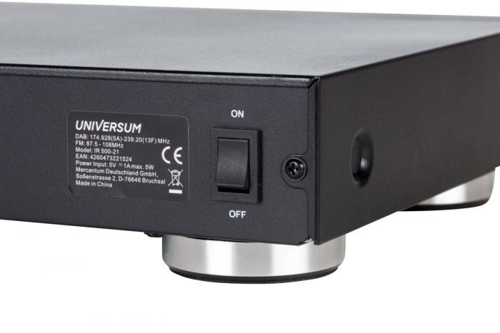 UNIVERSUM* IR 500-21 Internet-Radio (Internetradio, DAB+, UKW Radio, LAN, WLAN, 75 Ohm Antennenanschluss, Bluetooth), 5.0, Newsletter anmelden & Vorteile sichern