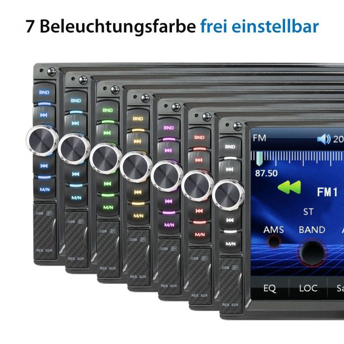 XOMAX XM-2V719 Autoradio mit 7 Zoll Touchscreen Bildschirm, Bluetooth 2 DIN Autoradio, 4.0, Newsletter anmelden & Vorteile sichern