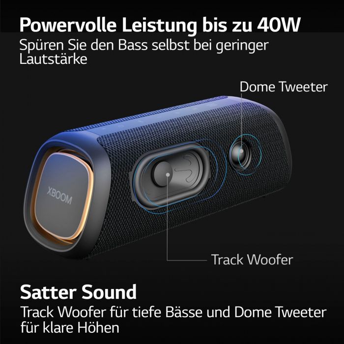 LG XBOOM Go DXG7 1.0 Lautsprecher (Bluetooth, 40 W), LG XBOOM Go DXG7Q Bluetooth Speaker, 5.0, Newsletter anmelden & Vorteile sichern