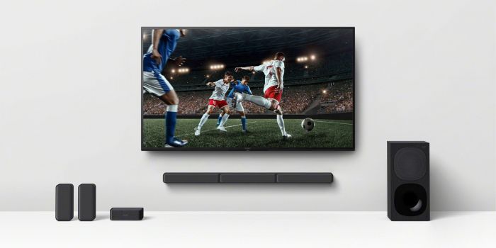 Sony HT-S40R Kanal- 5.1 Soundbar (Bluetooth, 600 W, inkl. kabelgebundenem Subwoofer, kabellosen Rear-Lautsprechern), 5.1-Kanal-Home-Entertainment mit kabellosen Rear-Lautsprechern | HT-S40R, 4.5, Newsletter anmelden & Vorteile sichern