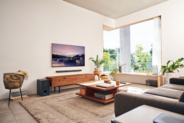 Sony HT-S40R Kanal- 5.1 Soundbar (Bluetooth, 600 W, inkl. kabelgebundenem Subwoofer, kabellosen Rear-Lautsprechern), 5.1-Kanal-Home-Entertainment mit kabellosen Rear-Lautsprechern | HT-S40R, 4.5, Newsletter anmelden & Vorteile sichern