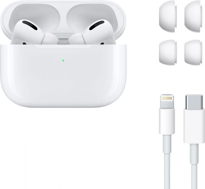 Apple AirPods Pro (2021) mit MagSafe Ladecase wireless In-Ear-Kopfhorer (Active Noise Cancelling (ANC), Freisprechfunktion, Sprachsteuerung, Transparenzmodus, Siri, Bluetooth), 5.0, Newsletter anmelden & Vorteile sichern