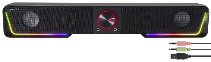 Speedlink GRAVITY RGB Stereo Soundbar (Bluetooth), 5.0, Newsletter anmelden & Vorteile sichern