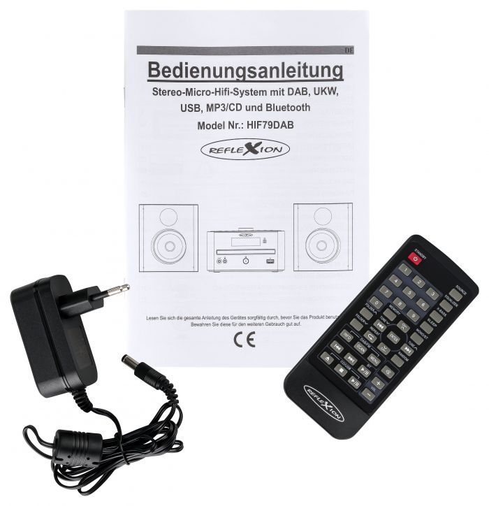 Reflexion HIF79DAB Stereoanlage (DAB/DAB+, UKW Radio, 80,00 W, Stereo-Micro-Hifi-System mit DAB, UKW, USB, MP3/CD, und Bluetooth), Newsletter anmelden & Vorteile sichern