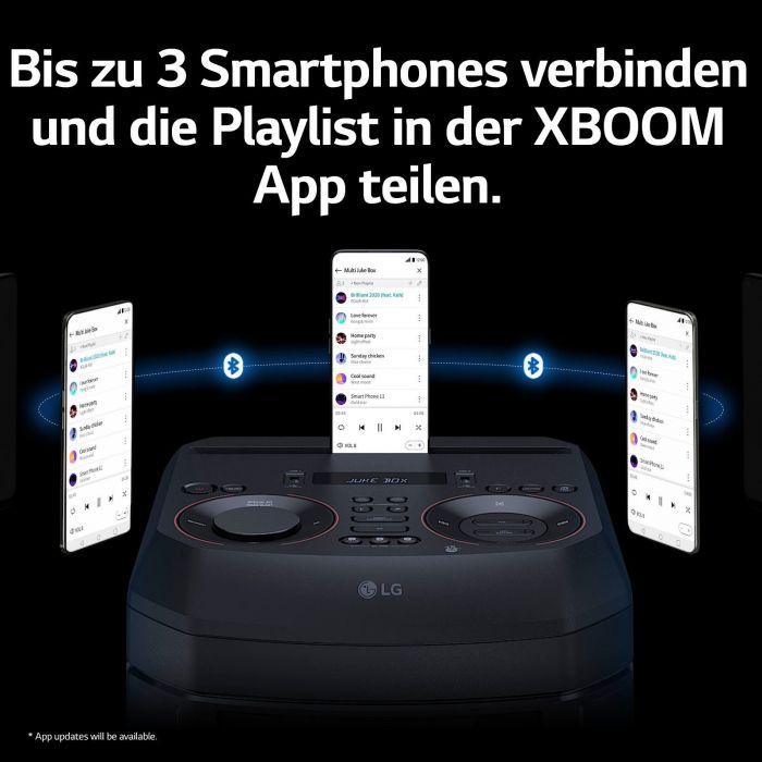 LG XBOOM RNC9 Stereo Party-Lautsprecher (Bluetooth), LG XBOOM RNC9 Party Speaker, Newsletter anmelden & Vorteile sichern