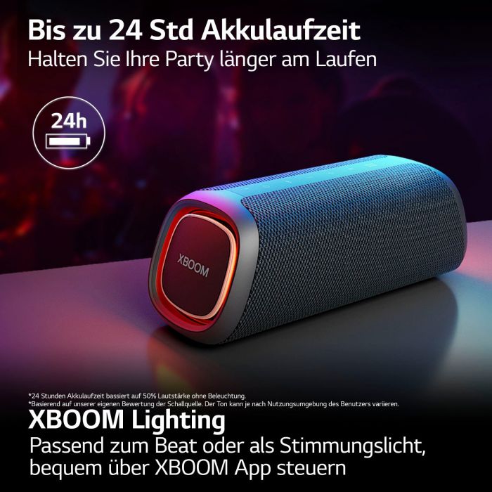 LG XBOOM Go DXG7 1.0 Lautsprecher (Bluetooth, 40 W), LG XBOOM Go DXG7Q Bluetooth Speaker, 5.0, Newsletter anmelden & Vorteile sichern