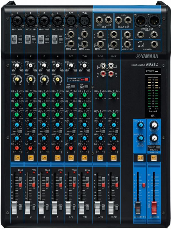 Yamaha Mischpult 12-Kanal Mischpult Konsole MG12, 5.0, Newsletter anmelden & Vorteile sichern
